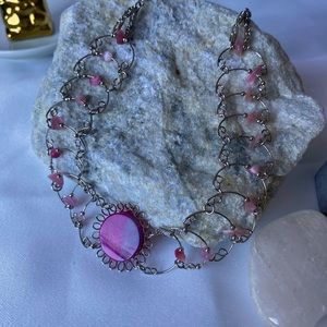 Choker with pink stone for harmony